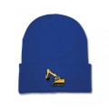 Kids Digger Beanie Hat - Yellow Embroidery