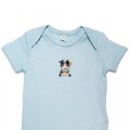Organic Baby Boys Body Suit - Cartoon Cow Embroidery