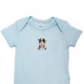 Organic Baby Girls Body Suit - Cartoon Cow Embroidery