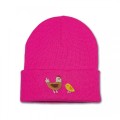 Kids Hen and Chick Beanie Hat Facing Embroidery