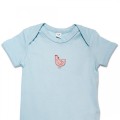 Organic Baby Body Suit - Chicken Embroidery No 1