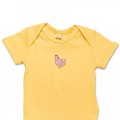 Organic Baby Body Suit - Chicken Embroidery No 1