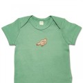 Organic Baby Body Suit - Chicken Embroidery No 2