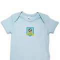 Organic Baby Body Suit - Football Badge Embroidery