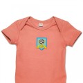 Organic Baby Body Suit - Football Badge Embroidery