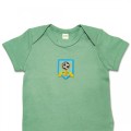 Organic Baby Body Suit - Football Badge Embroidery