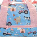 Playzeez Girls Tractor Print Weekend Bag - Sky Blue