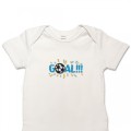 Organic Baby Body Suit - Goal Embroidery