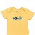 Organic Baby Body Suit - Goal Embroidery