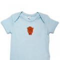 Organic Baby Body Suit - Highland Cow Embroidery