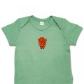 Organic Baby Body Suit - Highland Cow Embroidery