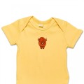 Organic Baby Body Suit - Highland Cow Embroidery