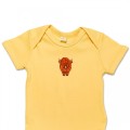 Organic Baby Body Suit - Highland Cow Embroidery