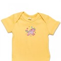 Organic Baby Body Suit - Lilac Unicorn Embroidery