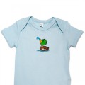 Organic Baby Body Suit - Mallard Duck Embroidery