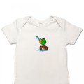 Organic Baby Body Suit - Mallard Duck Embroidery