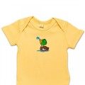 Organic Baby Body Suit - Mallard Duck Embroidery