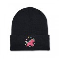 Girls Unicorn Beanie Hat - Bright Pink Embroidery