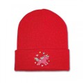 Girls Unicorn Beanie Hat - Bright Pink Embroidery