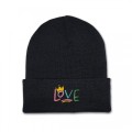 Kids Love Beanie Hat - Multi Colour Embroidery