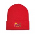 Kids Love Beanie Hat - Multi Colour Embroidery