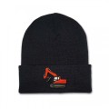 Kids Digger Beanie Hat - Orange Embroidery