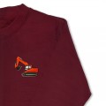 Kids Digger Jumper - Orange Embroidery