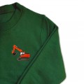 Kids Digger Jumper - Orange Embroidery