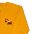 Kids Digger Jumper - Orange Embroidery