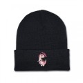 Kids Dinosaur Beanie Hat - Pale Pink Embroidery