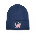 Girls Unicorn Beanie Hat - Pale Pink Embroidery