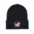 Girls Unicorn Beanie Hat - Pale Pink Embroidery