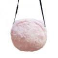 Pink Fur Cat Kids Cross Body Bag