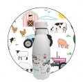 Kids Tractor Water Bottle Girls 350ml