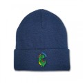 Kids Dinosaur Beanie Hat - Green Embroidery