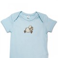 Organic Baby Body Suit - Sheep Embroidery No 1