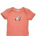 Organic Baby Body Suit - Sheep Embroidery No 1