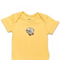 Organic Baby Body Suit - Sheep Embroidery No 2