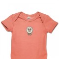 Organic Baby Body Suit - Sheep Embroidery No 5