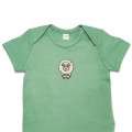 Organic Baby Body Suit - Sheep Embroidery No 5