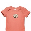 Organic Baby Body Suit - Sheep Embroidery No 6