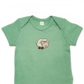 Organic Baby Body Suit - Sheep Embroidery No 6