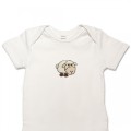 Organic Baby Body Suit - Sheep Embroidery No 6