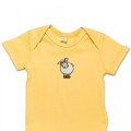 Organic Baby Body Suit - Sheep Embroidery No 7