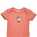 Organic Baby Body Suit - Sheep Embroidery No 7