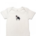 Organic Baby Body Suit - Collie Dog Embroidery