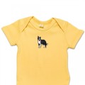 Organic Baby Body Suit - Collie Dog Embroidery
