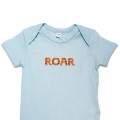 Organic Baby Body Suit - Tiger ROAR Embroidery