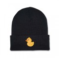 Kids Duck Beanie Hat - Yellow Embroidery