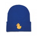 Kids Duck Beanie Hat - Yellow Embroidery